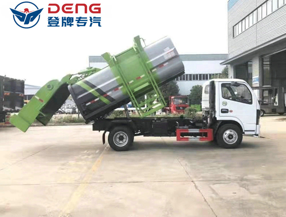 國六東風多利卡方形餐廚垃圾車_08