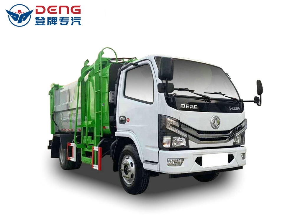 國(guó)六多利卡藍(lán)牌側(cè)裝壓縮垃圾車