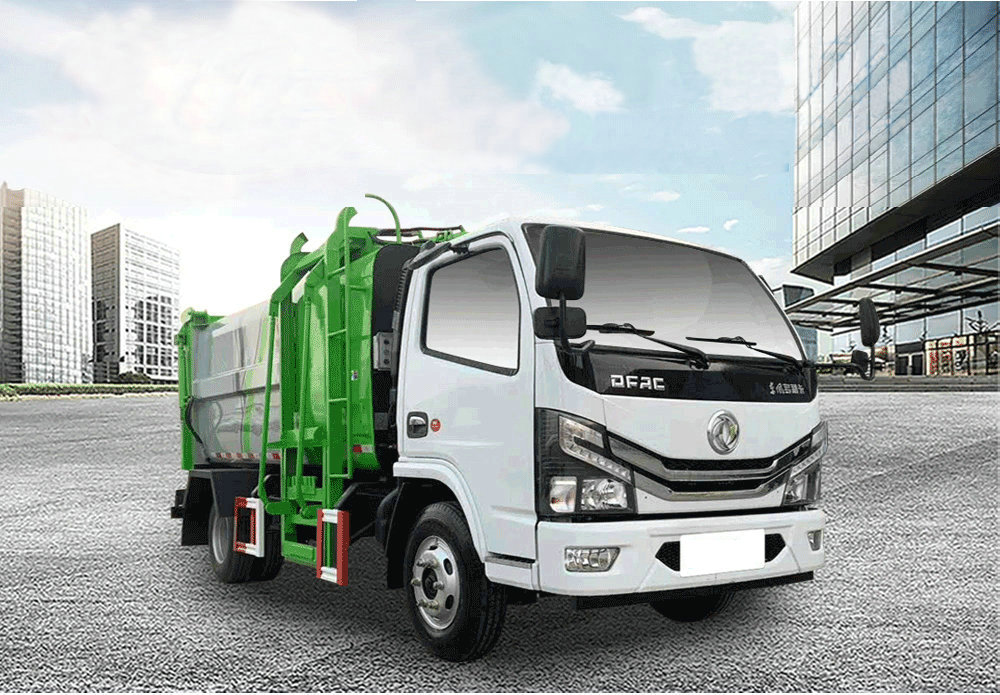 國六多利卡藍牌側(cè)裝壓縮垃圾車_02