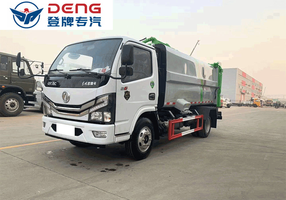 國六多利卡藍牌側(cè)裝壓縮垃圾車_06